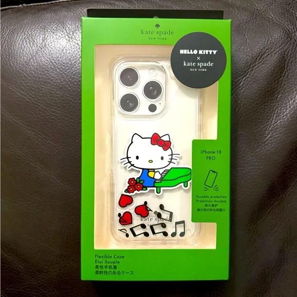 KATE SPADE Hello Kitty X Ksny Liquid Case Iphone 16 Pro - Picture 2 of 6